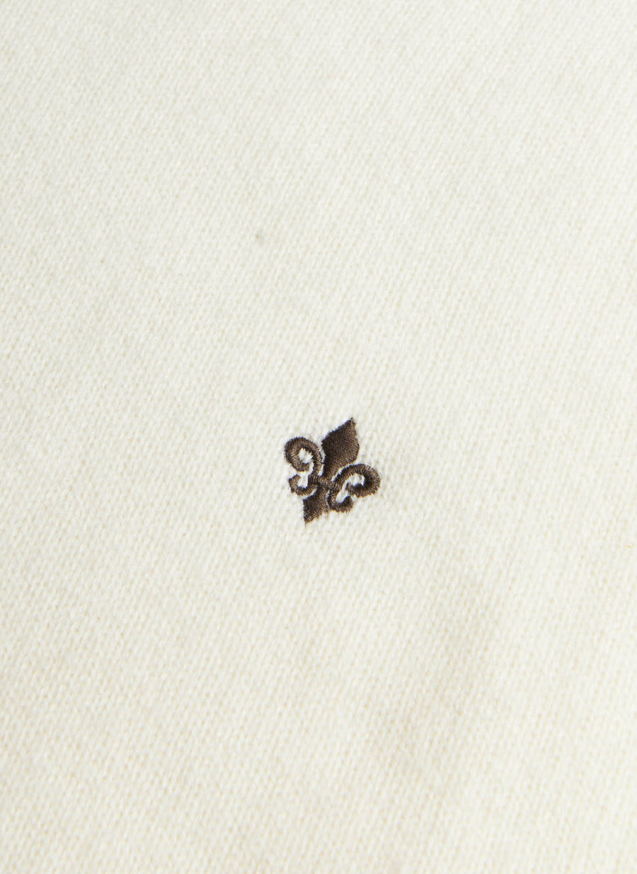 Hertford Half Zip Off White
