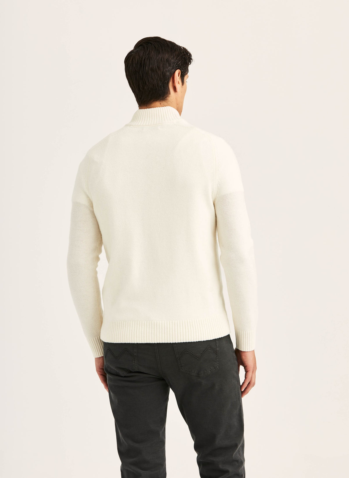 Hertford Half Zip Off White