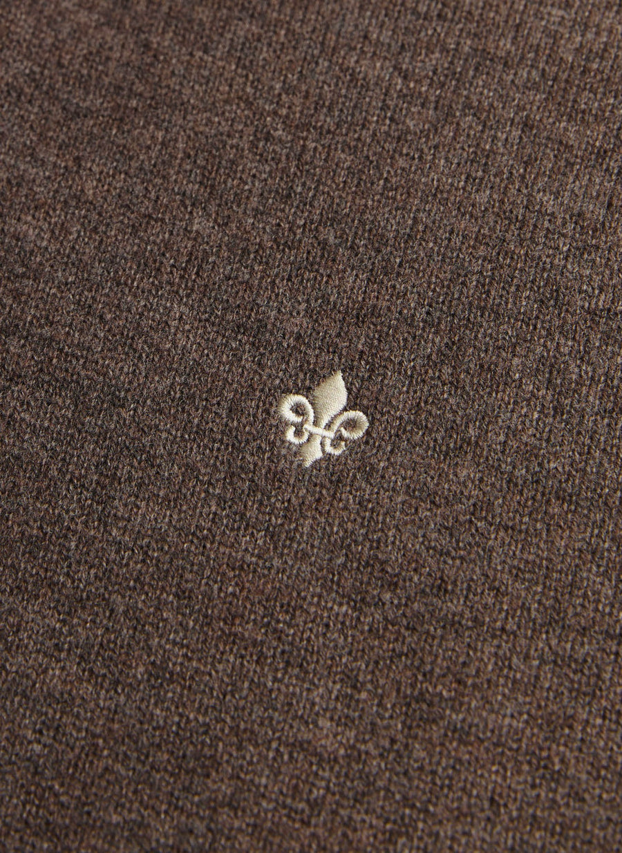 Hertford Half Zip Brown