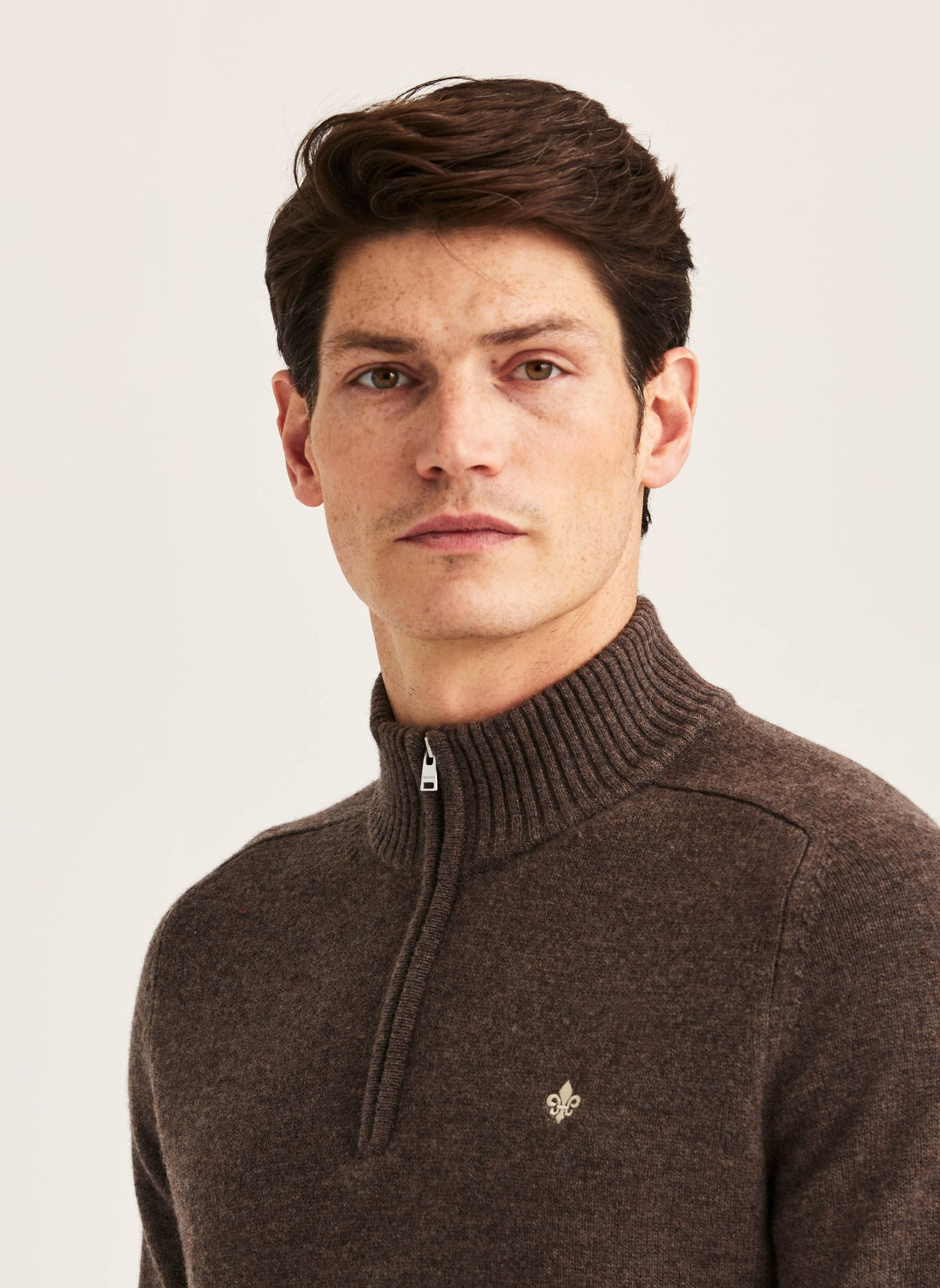 Hertford Half Zip Brown