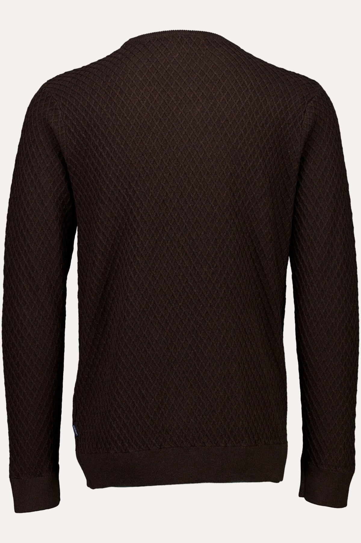 Cable Knit Jumper Dk Brown Melange