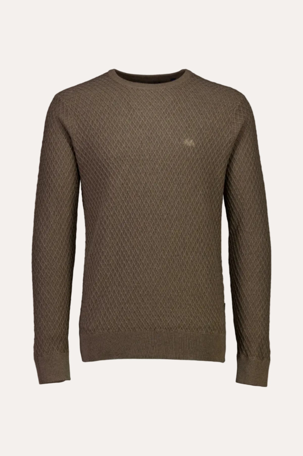 Cable Knit Jumper Dk Sand Melange
