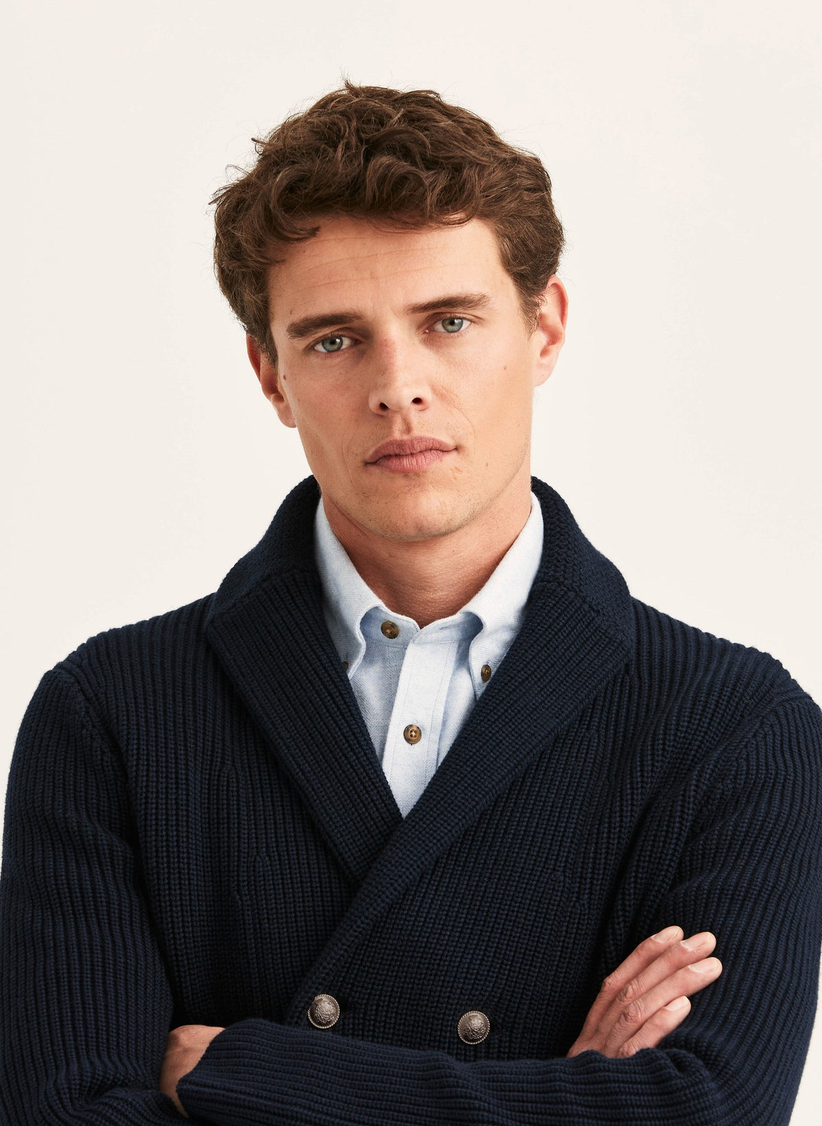 Brayden DB Shawl Cardigan Navy
