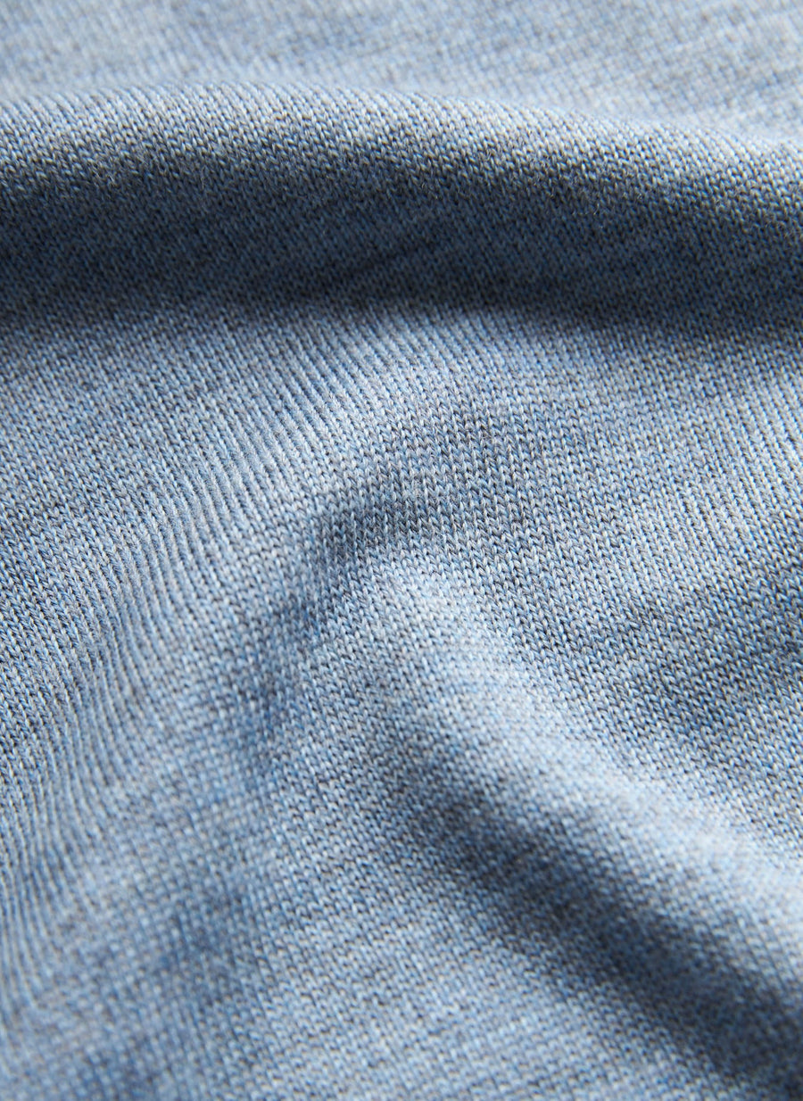 Merino John Zip Blue
