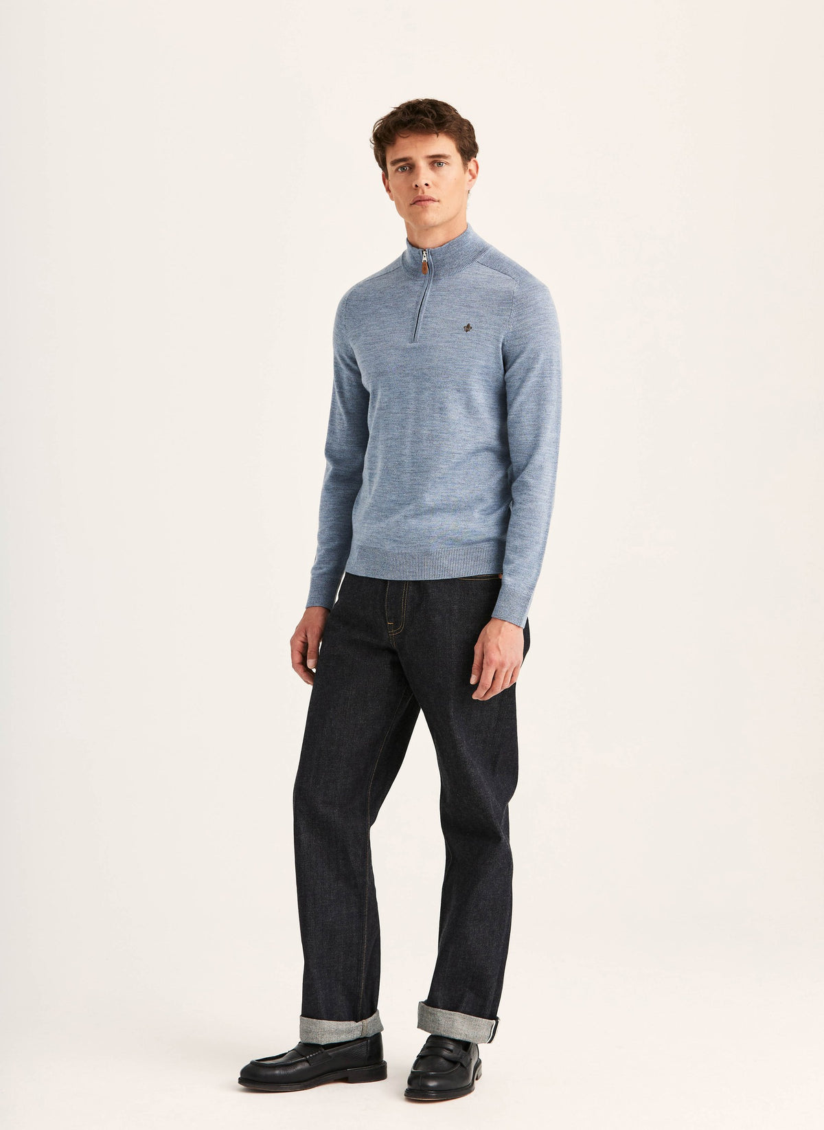 Merino John Zip Blue