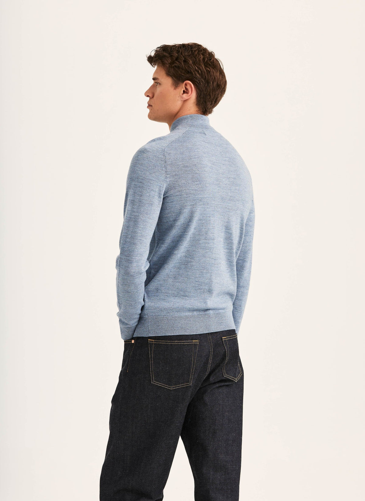 Merino John Zip Blue