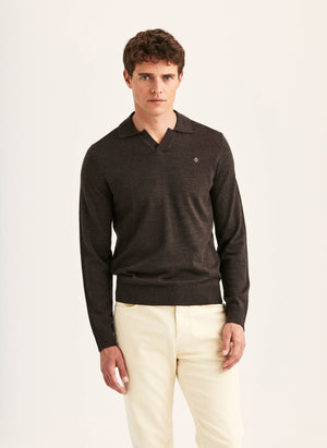 Merino Resort Polo Brown