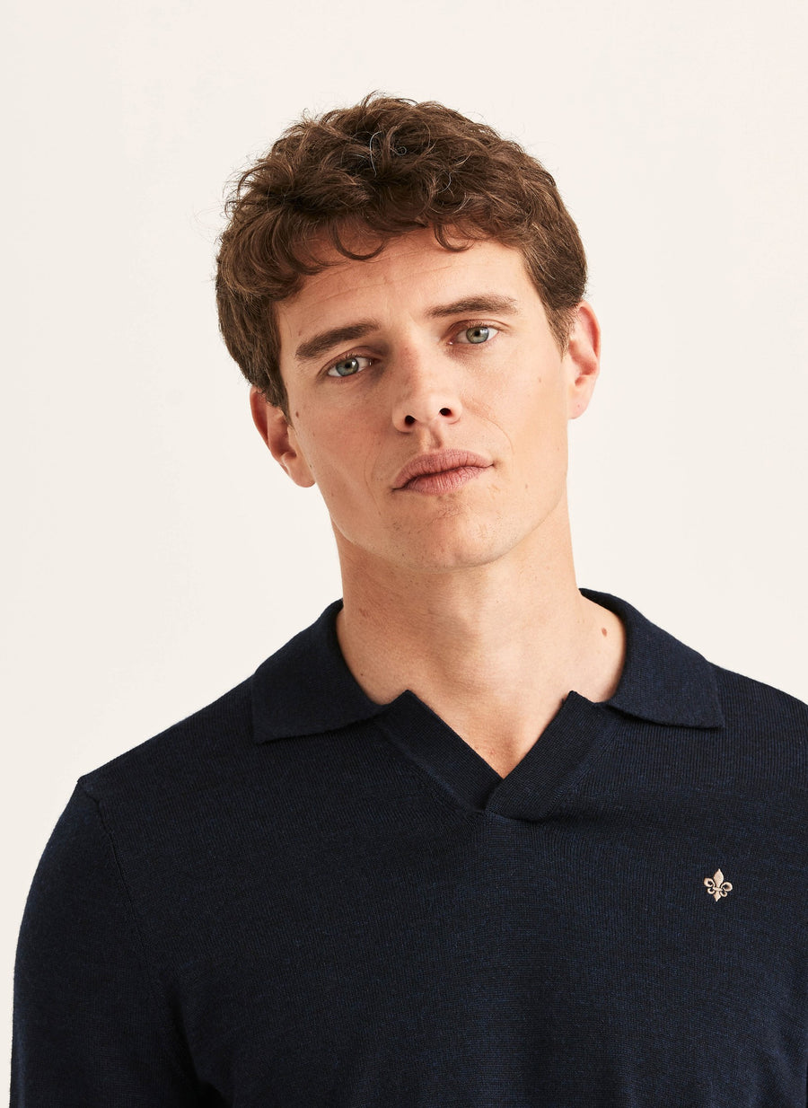 Merino Resort Polo Navy