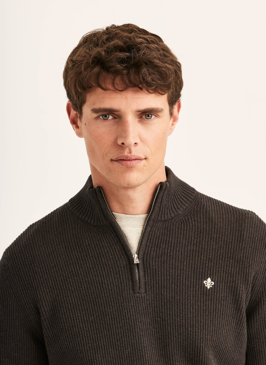 Colin Half Zip Brown