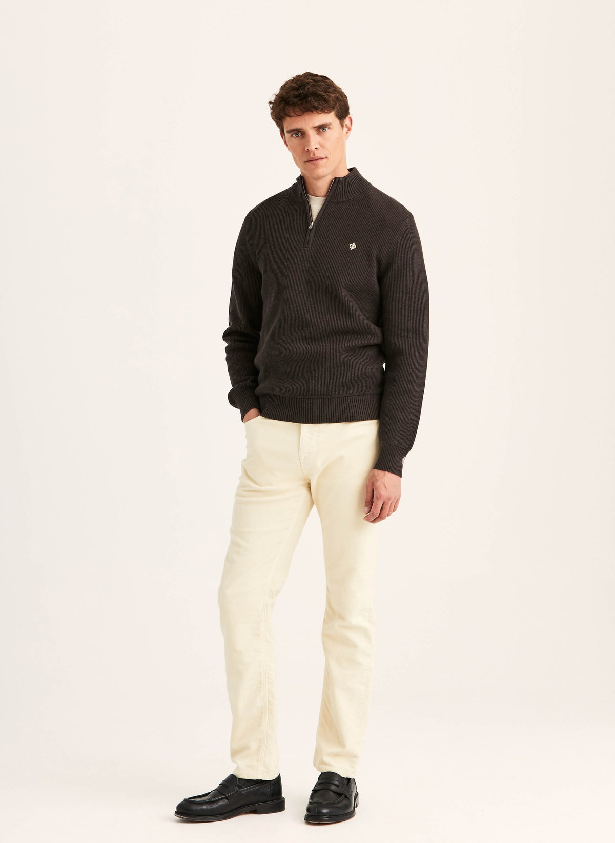 Colin Half Zip Brown