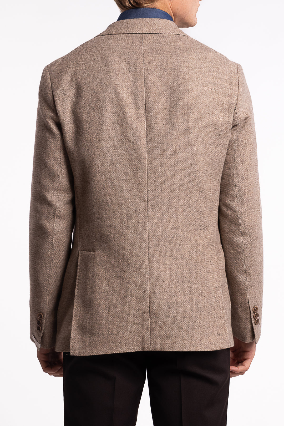 Savino Slim Fit Cotton/Wool Blazer Beige