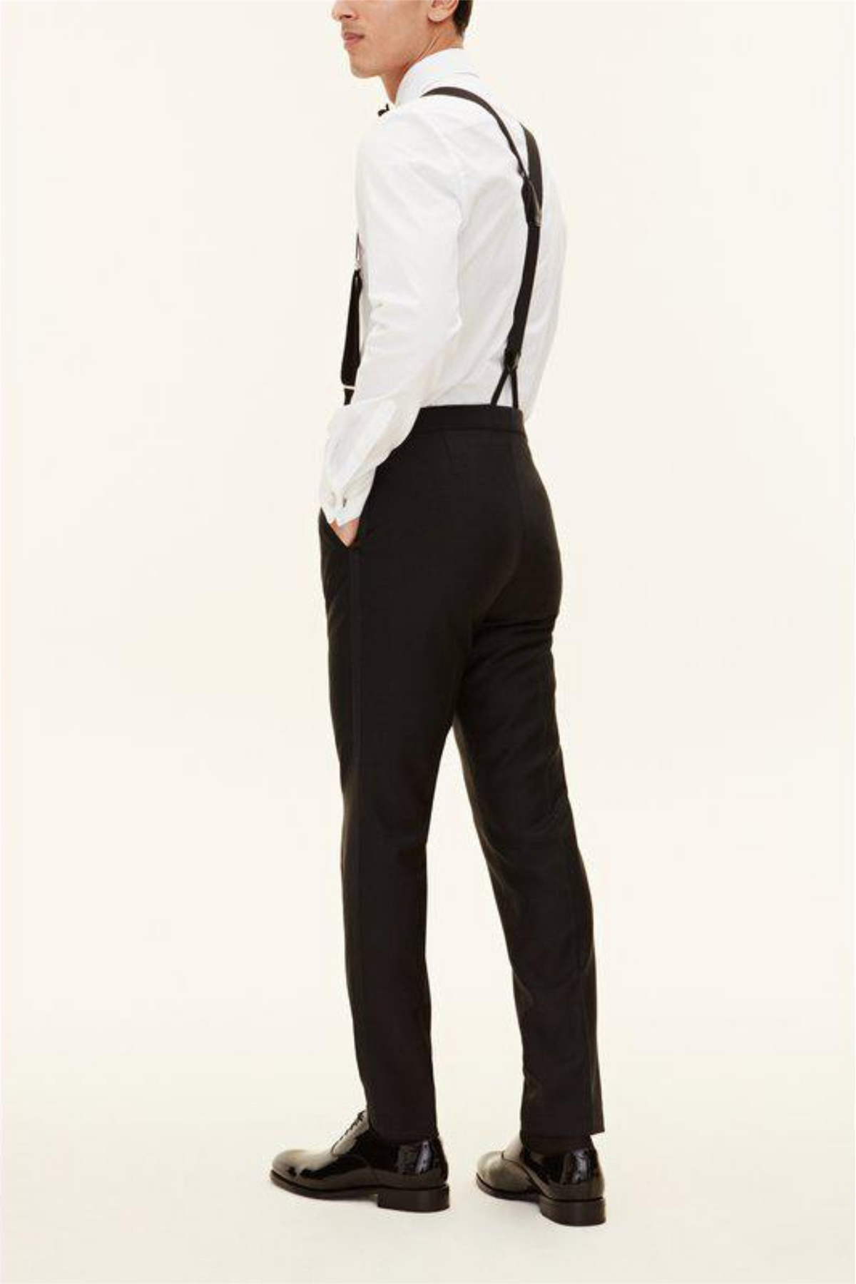 Denz Slim Fit Tuxedo Trousers Black