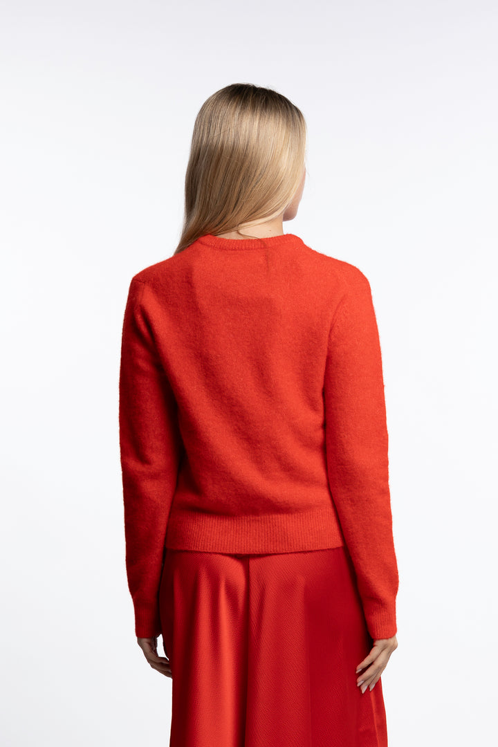 Nor Short Cardigan 7355- Flame Scarlet
