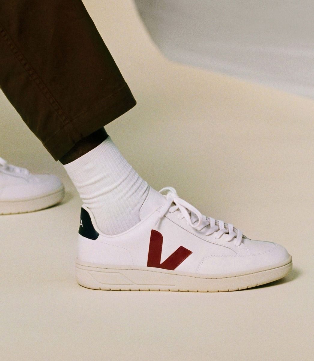 V-12 Leather Extra-White Marsala Nautico