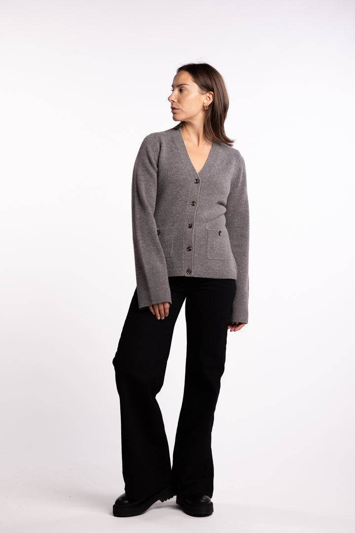 Adele Cardigan - Mid grey