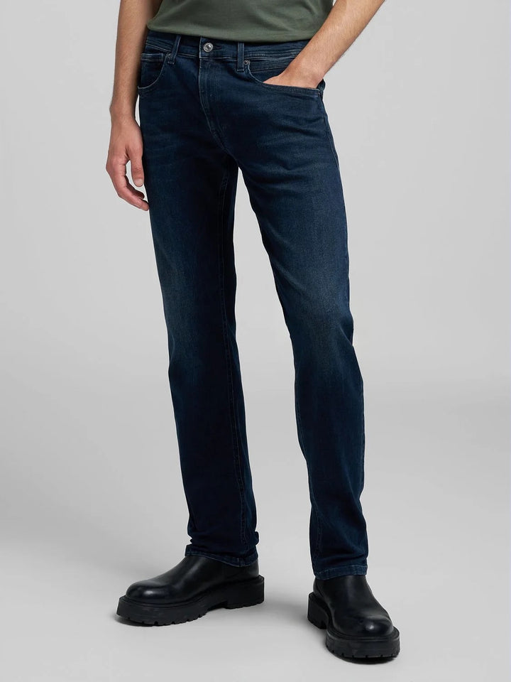 Grover Straight Fit Hyperflex Dark Blue Jeans