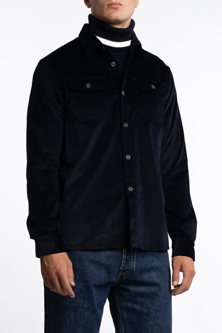Velvet Overshirt Navy