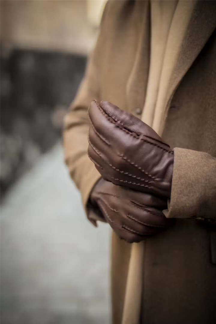 Matthew Deerskin Gloves Chocolate