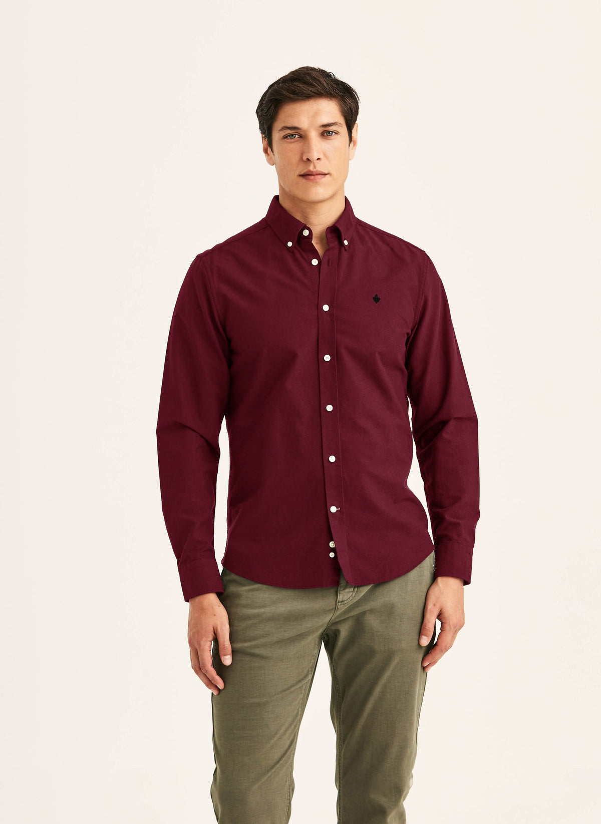 Douglas Oxford Slim Fit Shirt Wine Red