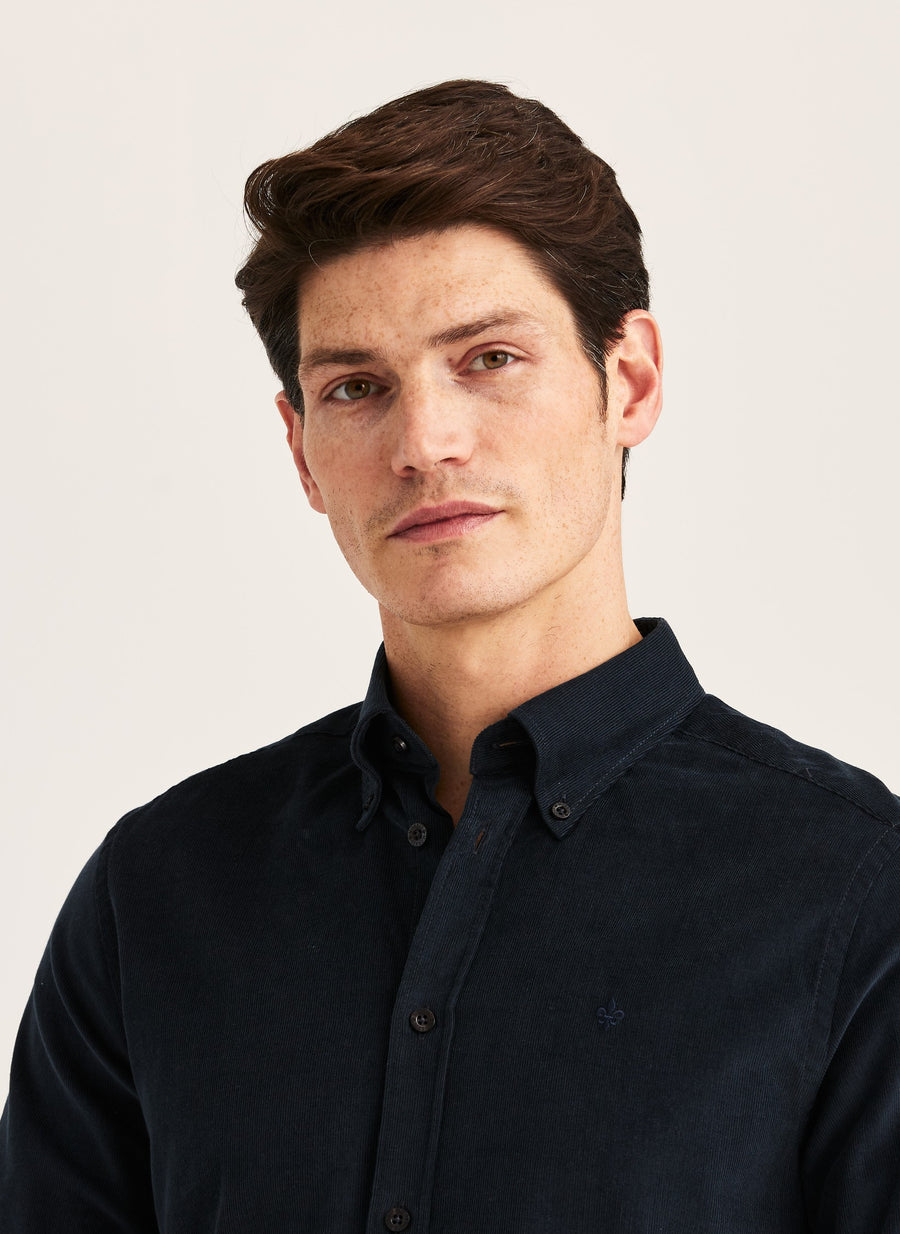 Douglas Cord Shirt Slim Fit Blue - Morris