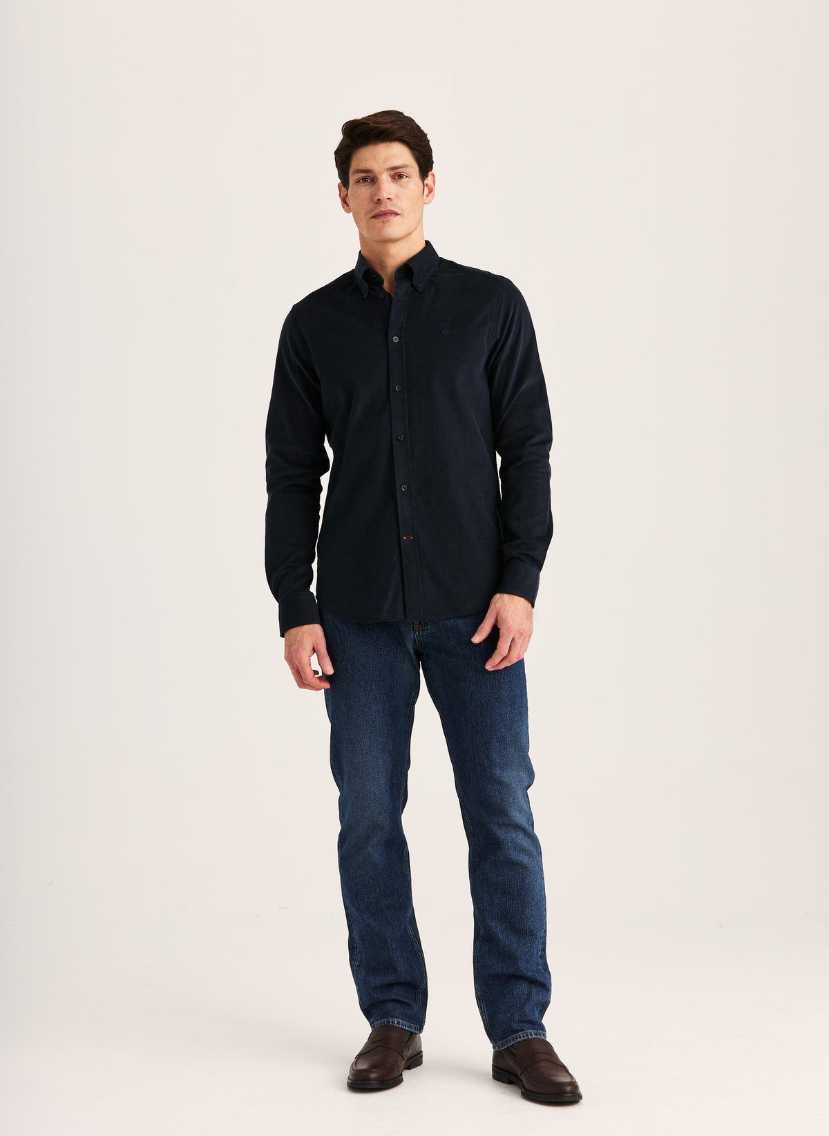 Douglas Cord Shirt Slim Fit Blue - Morris