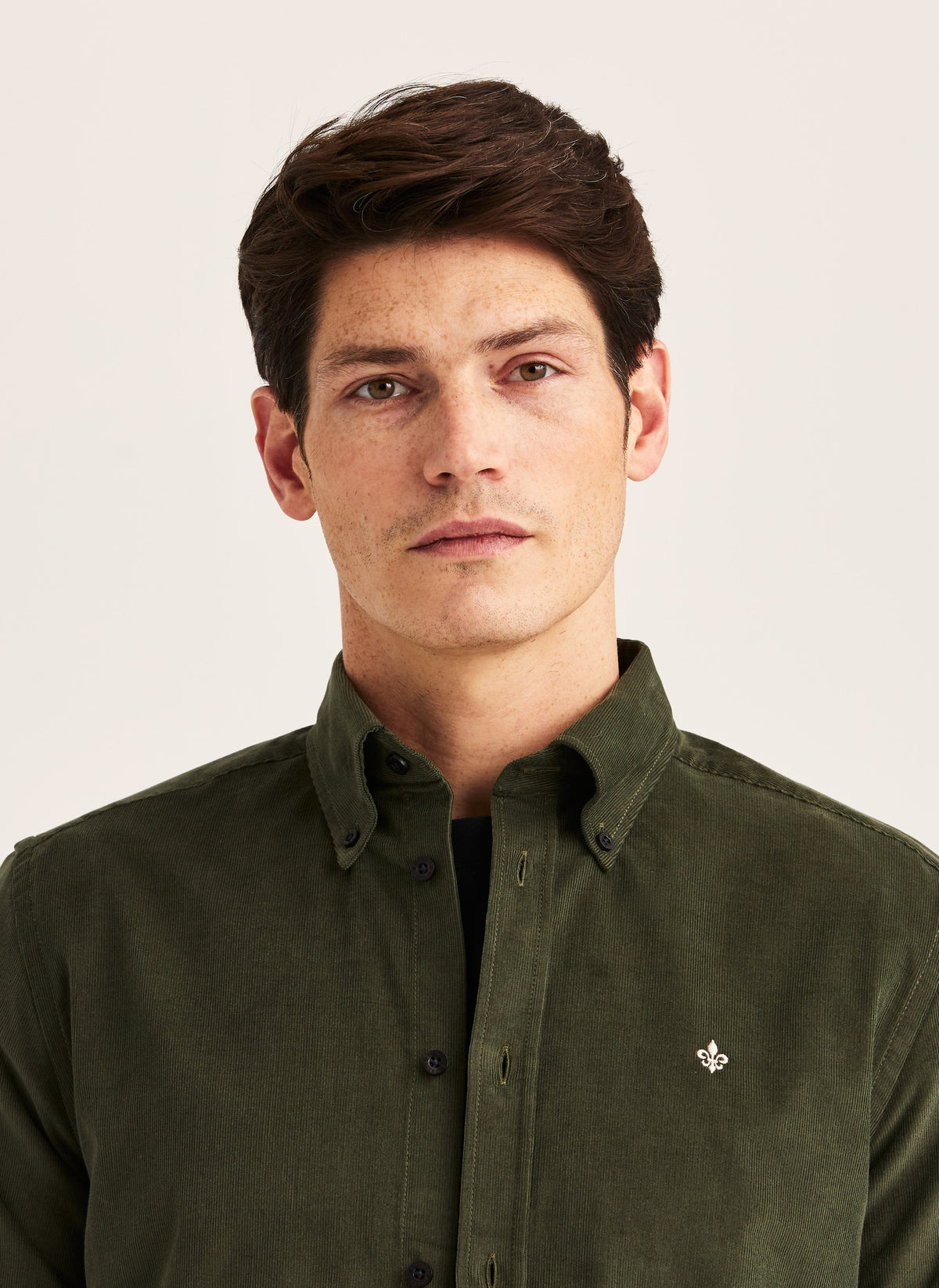 Douglas Cord Shirt Slim Fit Olive - Morris