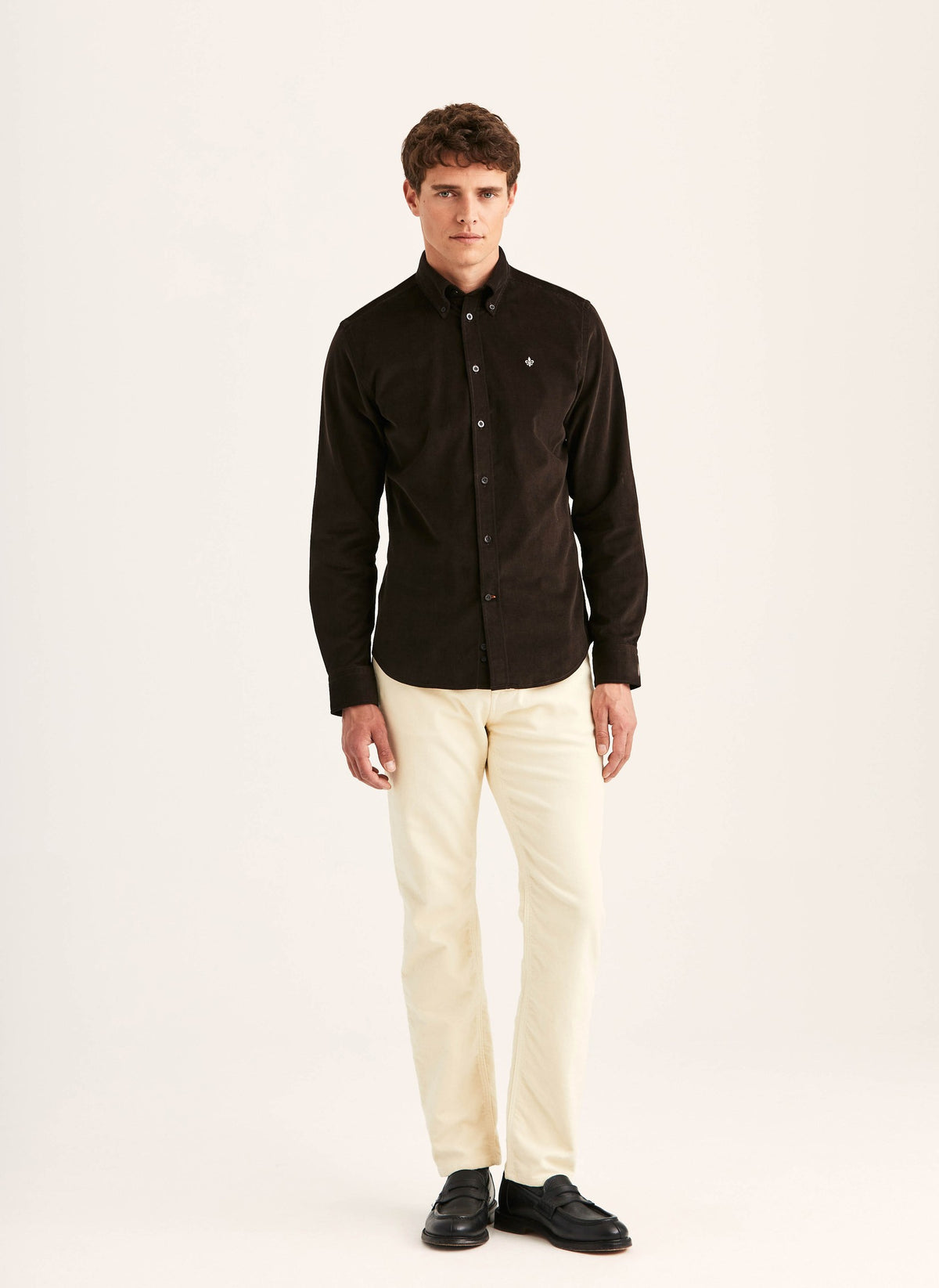 Douglas Cord Shirt Slim Fit Brown - Morris