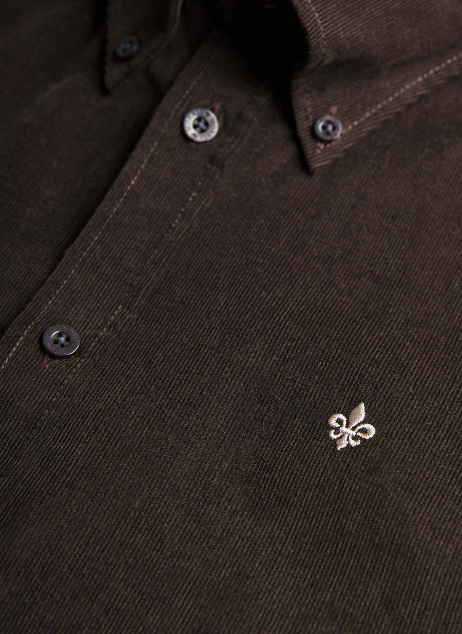 Douglas Cord Shirt Slim Fit Brown - Morris