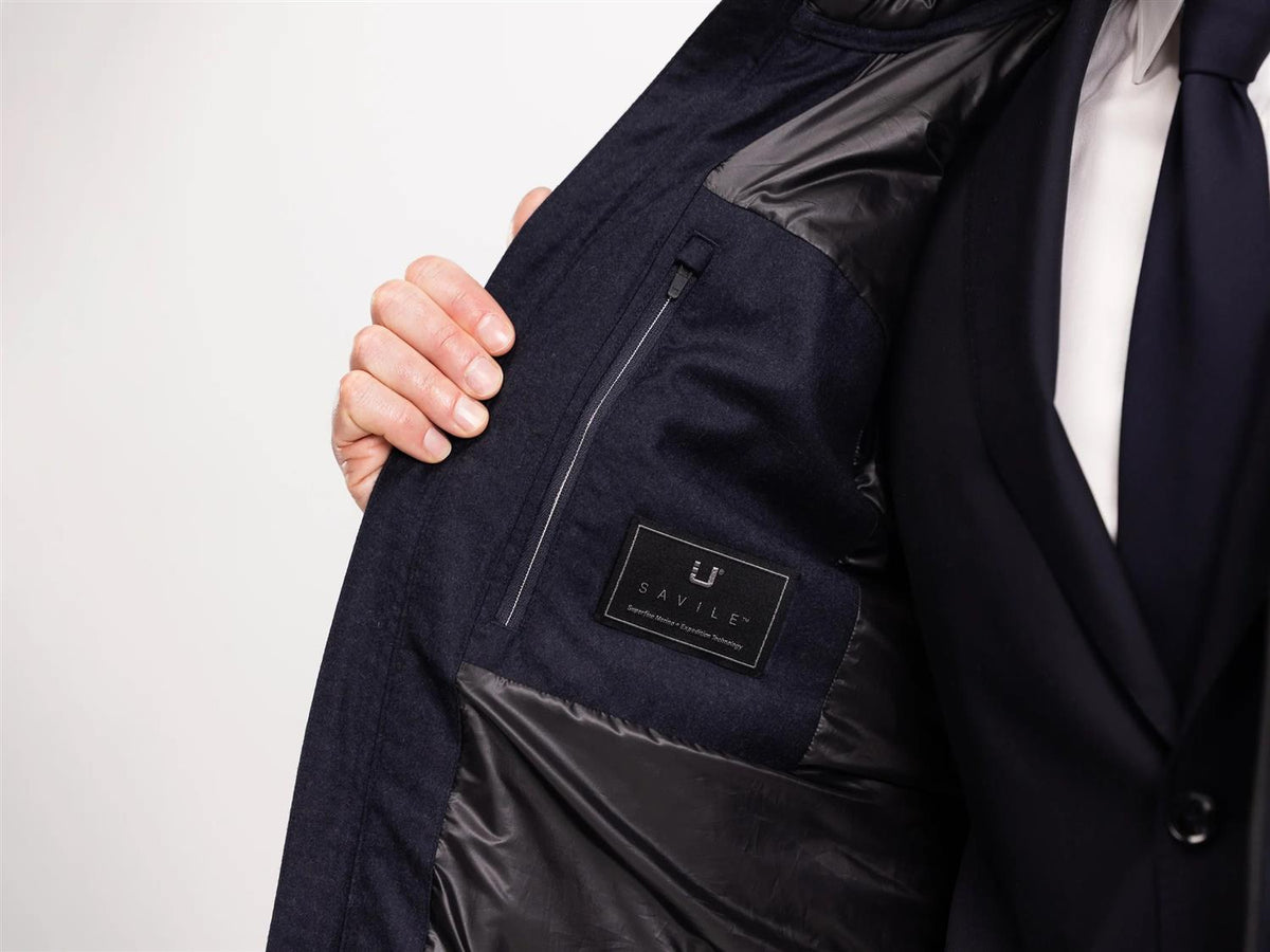 Concord™ Savile Parka Navy Melange Wool