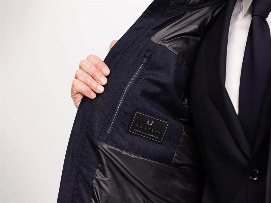 Concord™ Savile Parka Navy Melange Wool