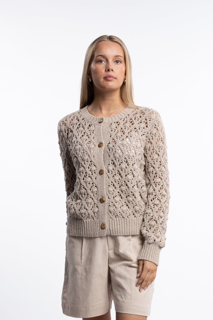 Rio Cotton Cardigan- Chickpea Beige