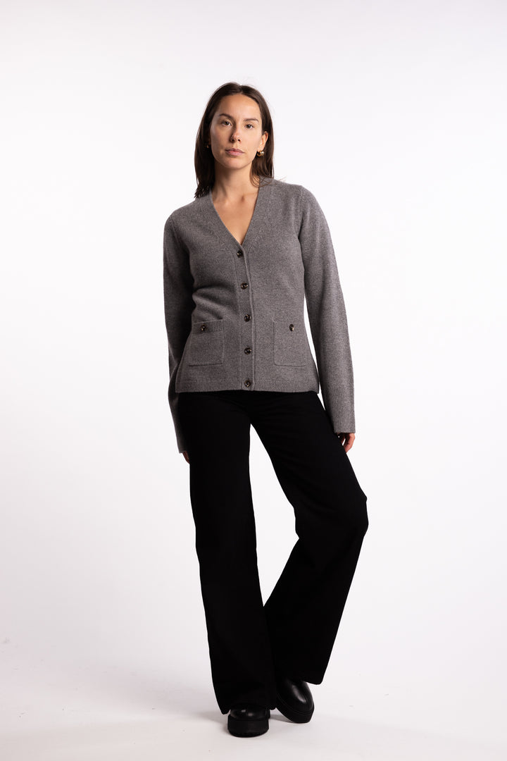 Adele Cardigan - Mid grey