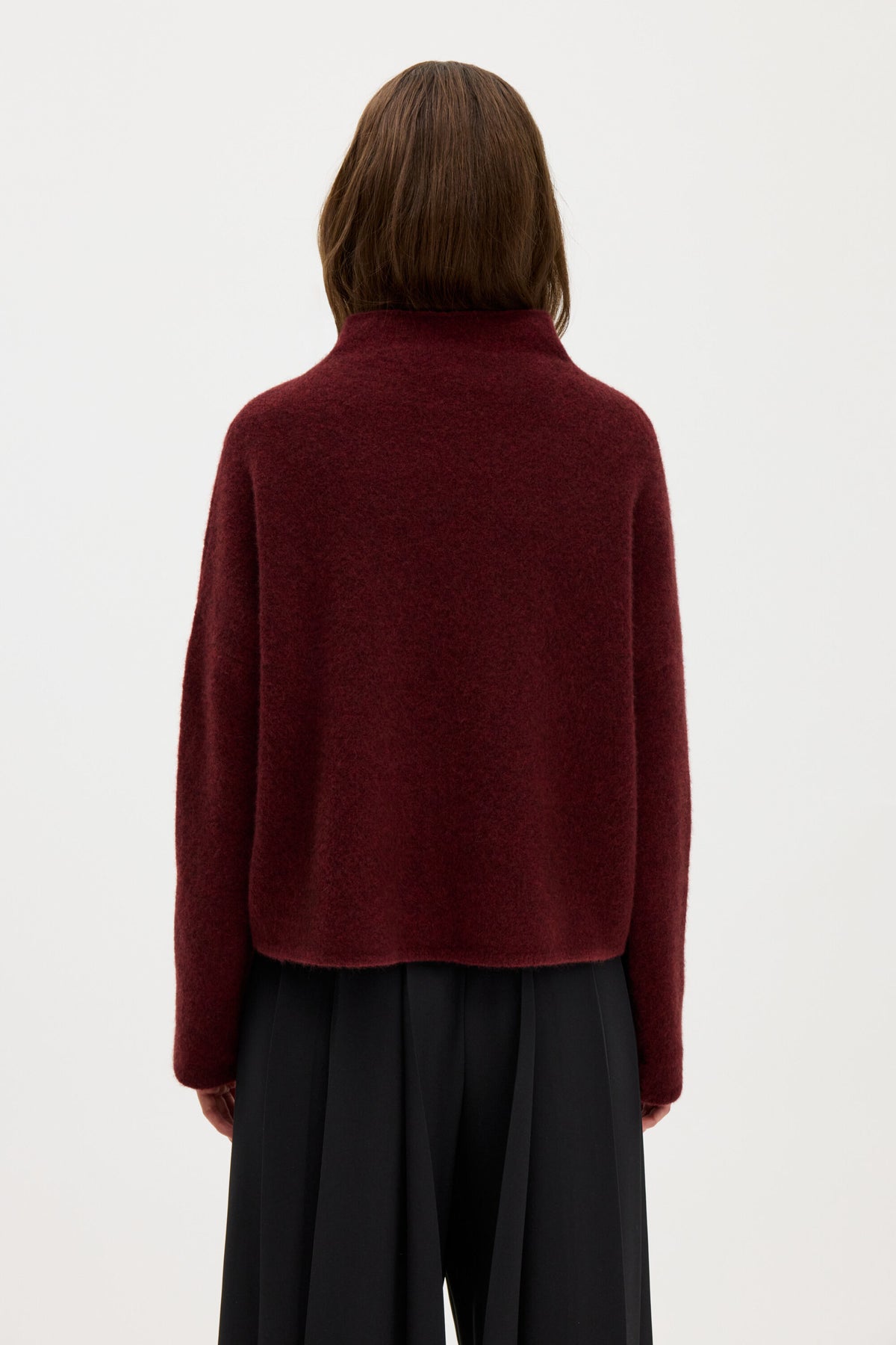 Mika Yak Funnelneck Sweater Mahogany Red
