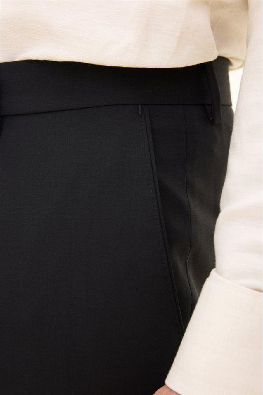Dandy Regular Fit Wool Trousers Black