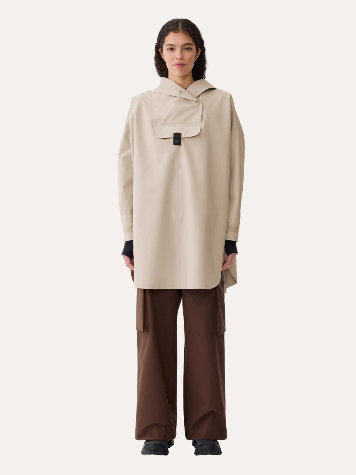 Bergen Poncho Beige - Blæst