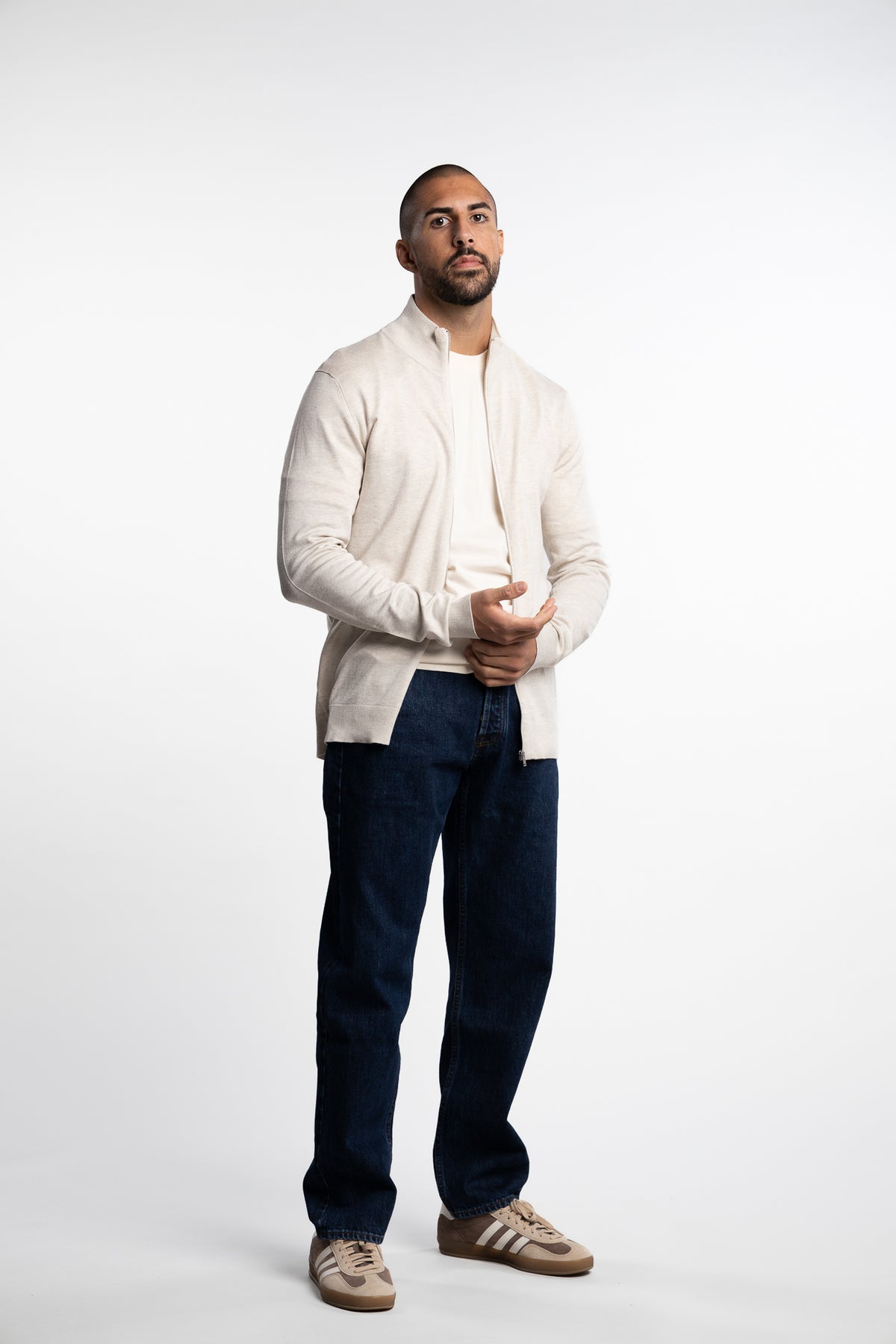 Ecovero Zip Cardigan Off-White