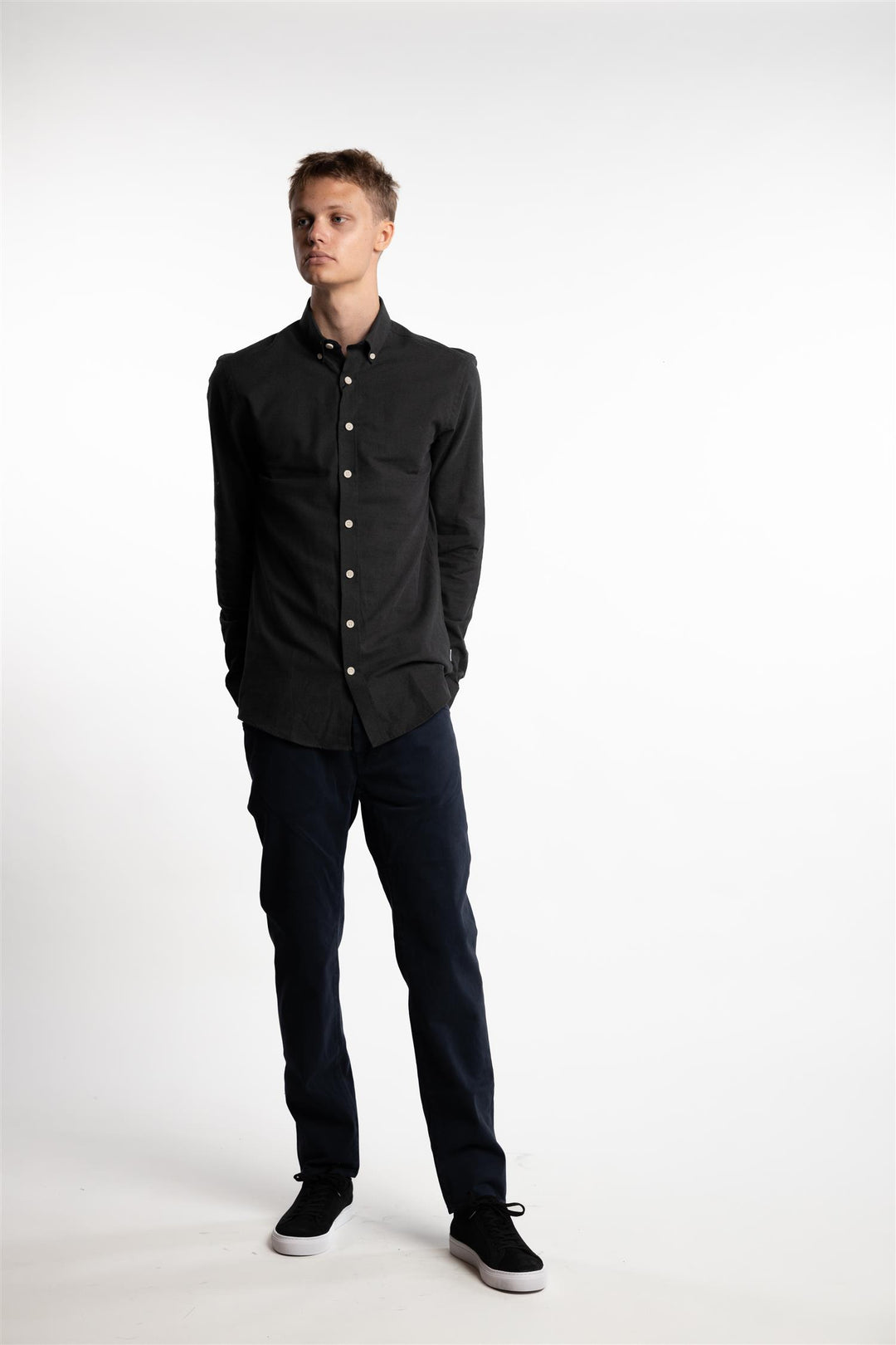 Mélange Brushed Shirt Dark Army