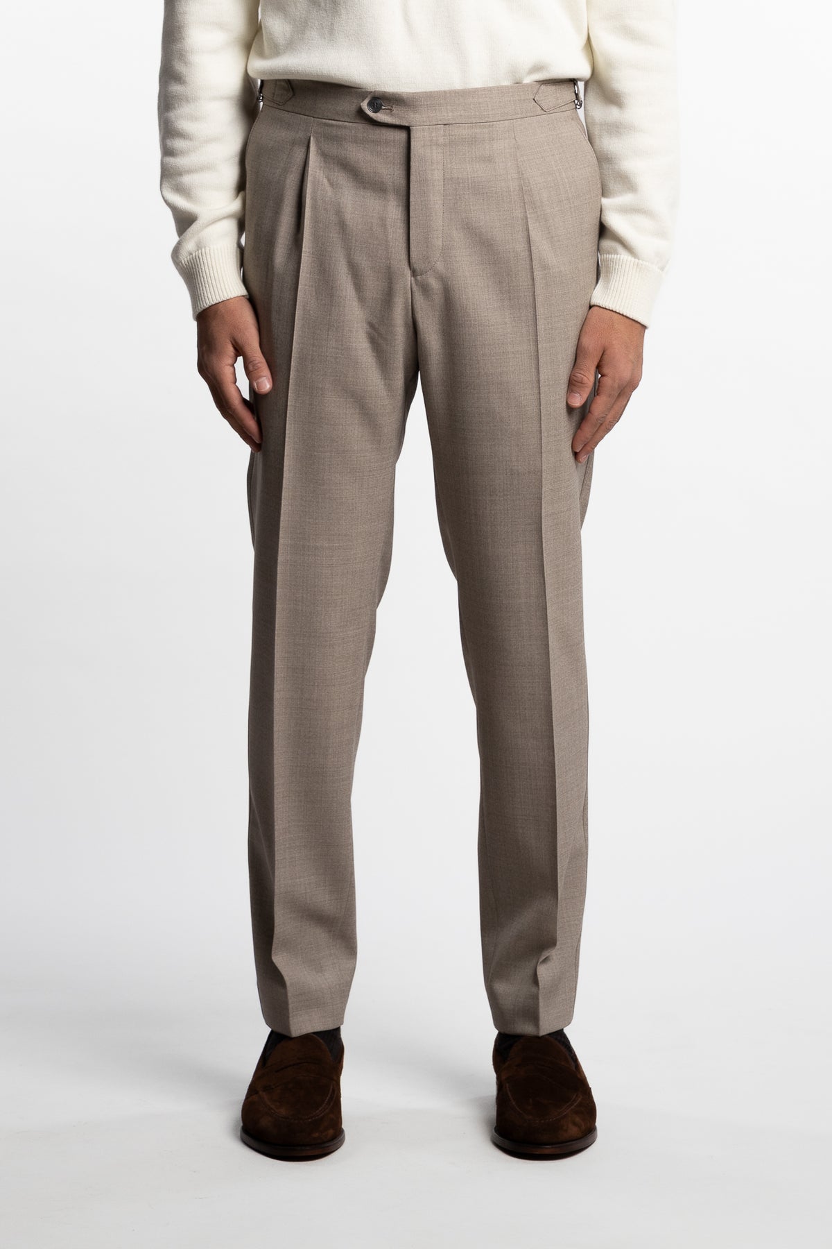 Prato Regular Fit Trousers Brown Desert