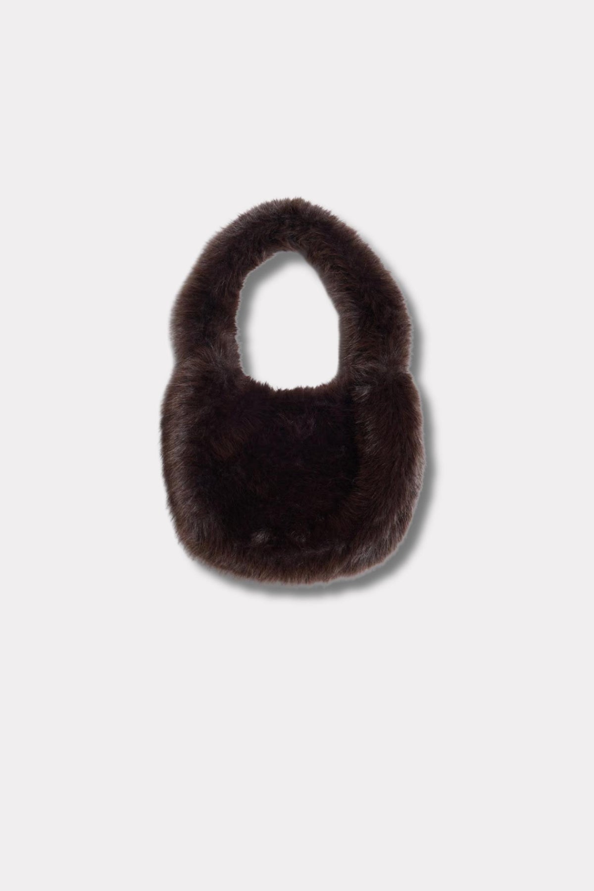 Reiko Furry Small Bag - Dk. Brown