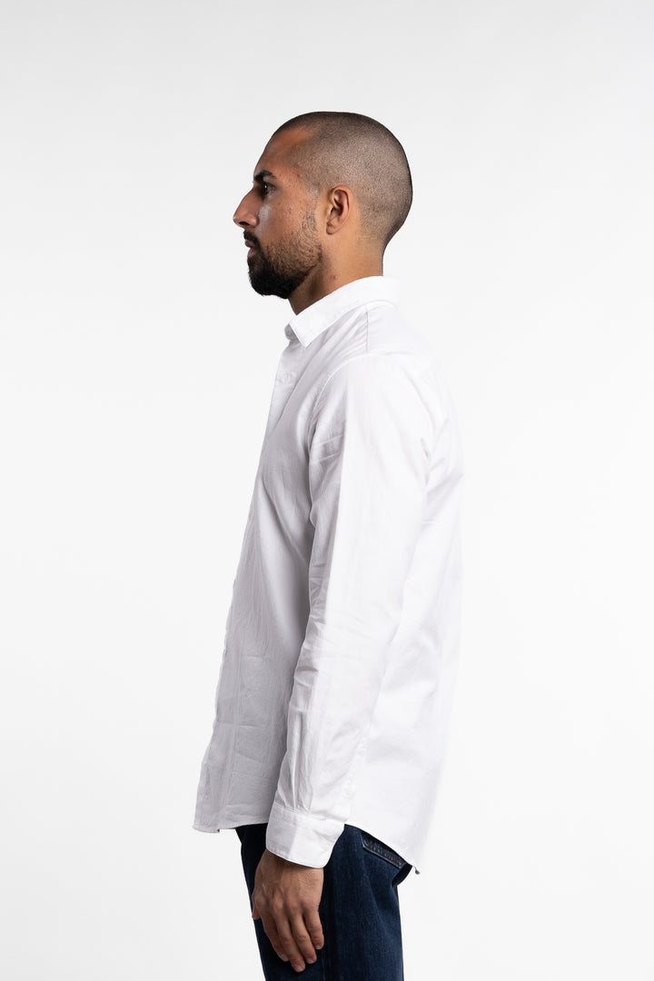 Long Sleeve Oxford Shirt White