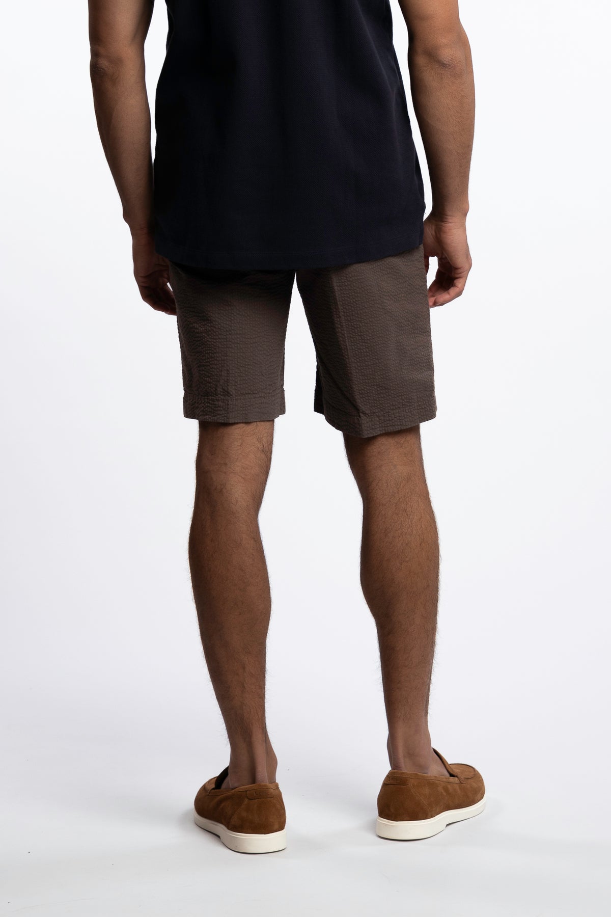 Seersucker Shorts Brown