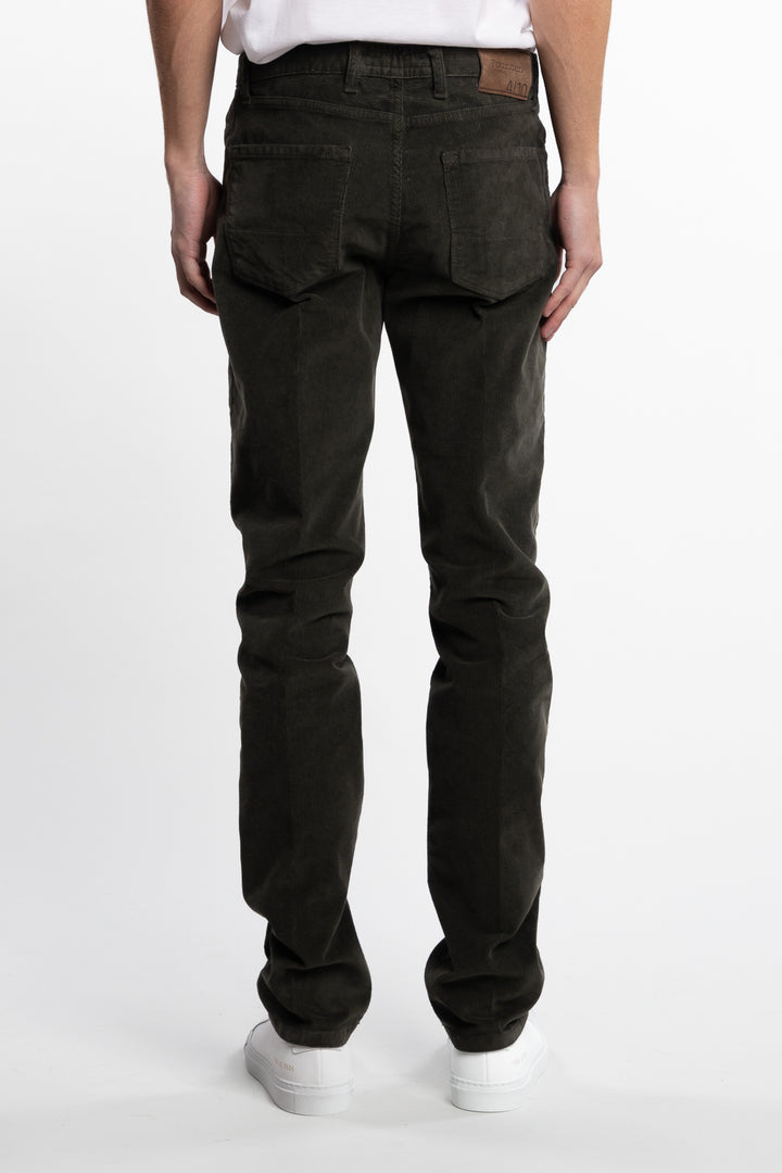 Cotton Corduroy 5-Pocket Pants Forrest Green