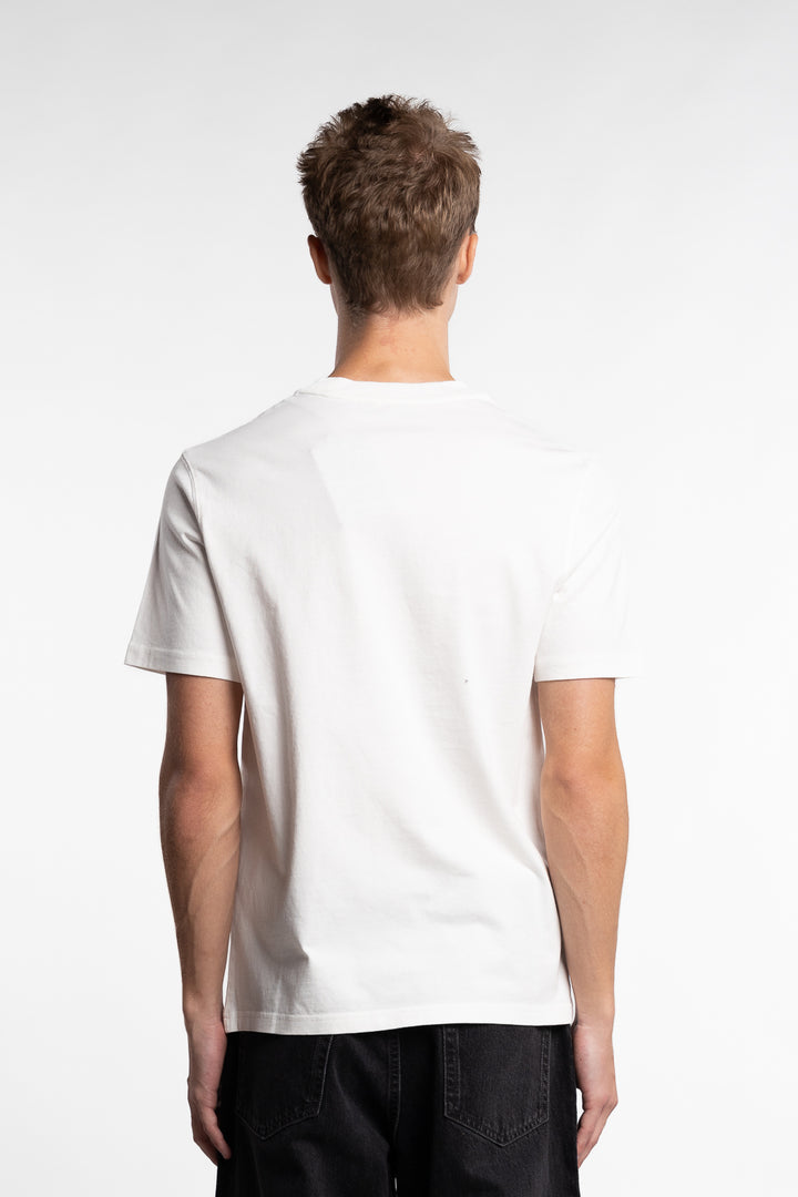 X-Soft Cotton T-Shirt With Flocked Logo White