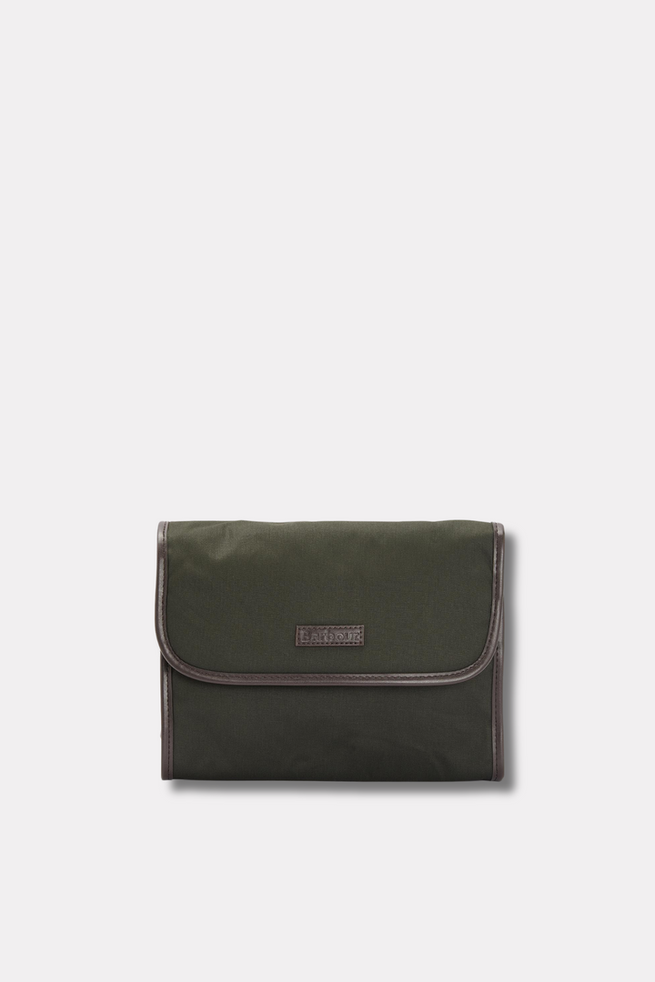 Wax Hanging Washbag Olive