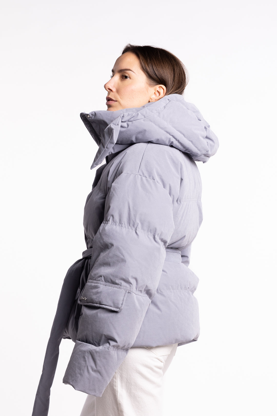 Steilia Brushed Down Jkt - Lt. Blue
