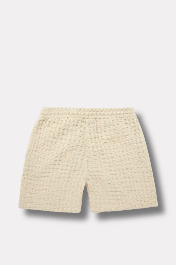 Porto Waffle Shorts Ecru