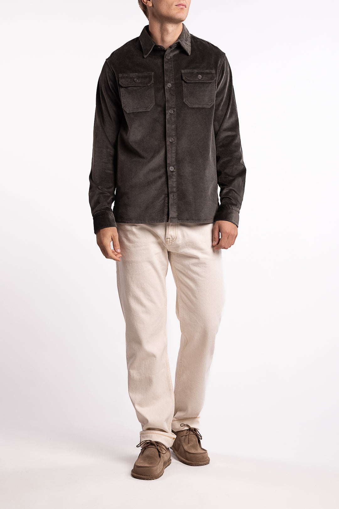 Velvet Overshirt Grey