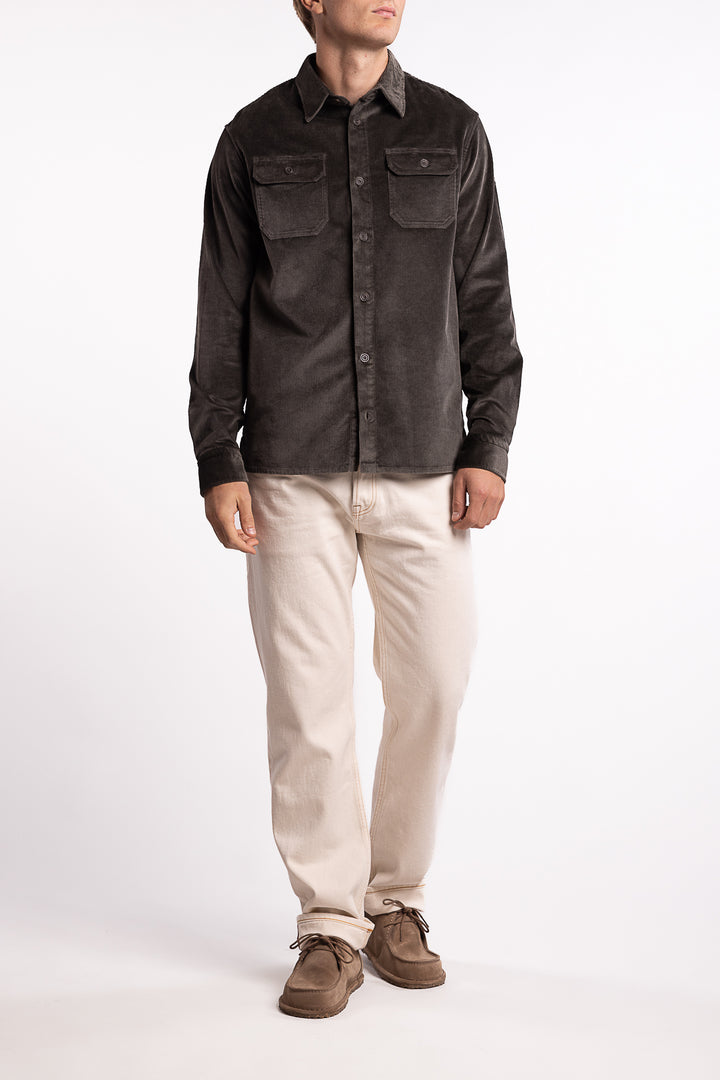 Velvet Overshirt Grey