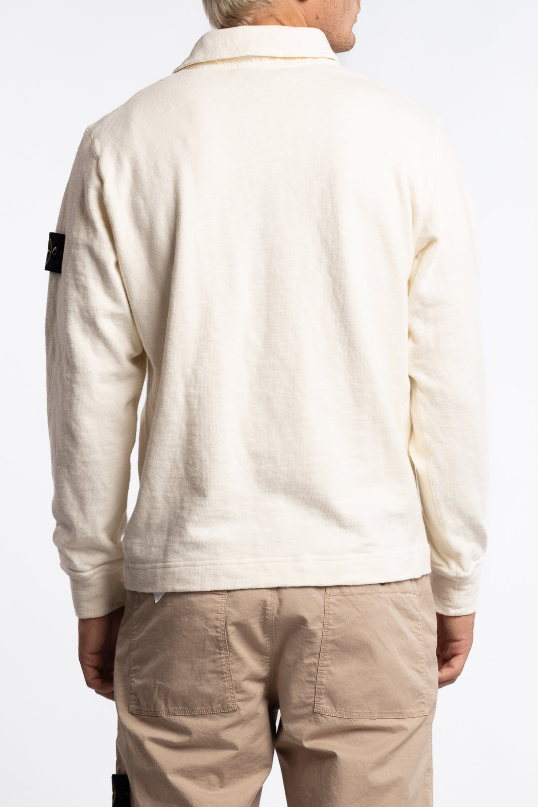 6100054 Vanisé Brushed Heavy Cotton Jersey Polo Off-White