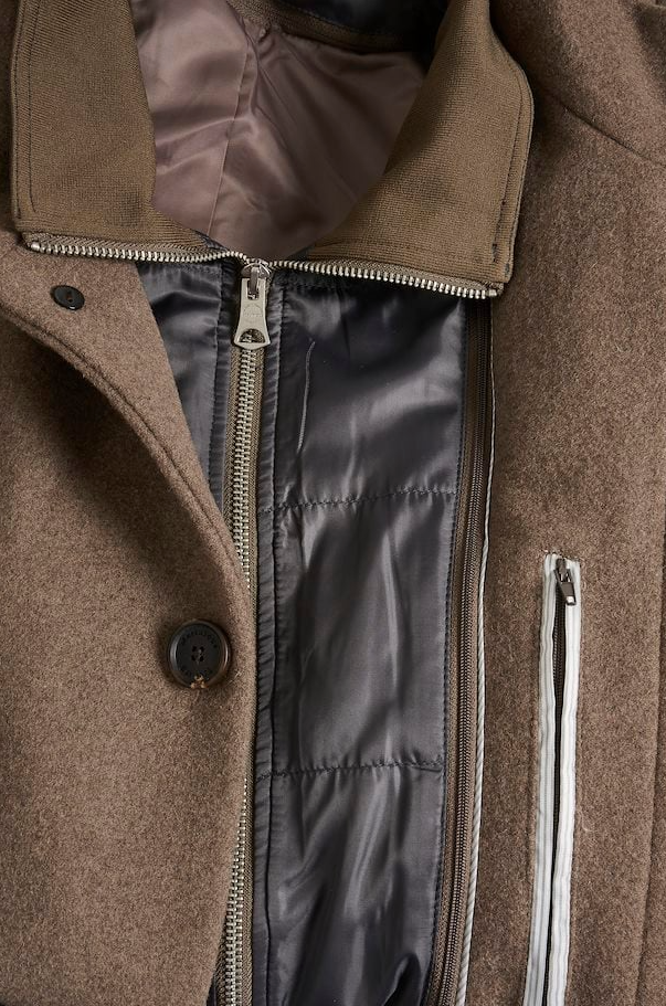 Harvey Classic Wool Coat Walnut